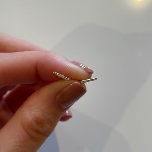 EF Collection Diamond bar studs